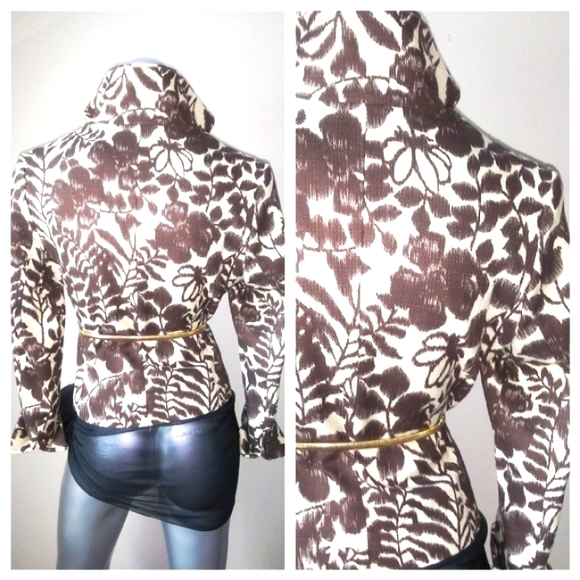 Jones New York Earthy Granola Girl Floral "BOHO" Cotton Blazer - Picture 8 of 8